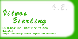 vilmos bierling business card